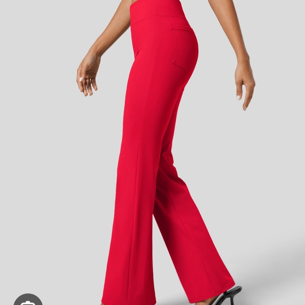 HALARA What Moves You Vibrant Red Women's Boot Cut wide leg Pants